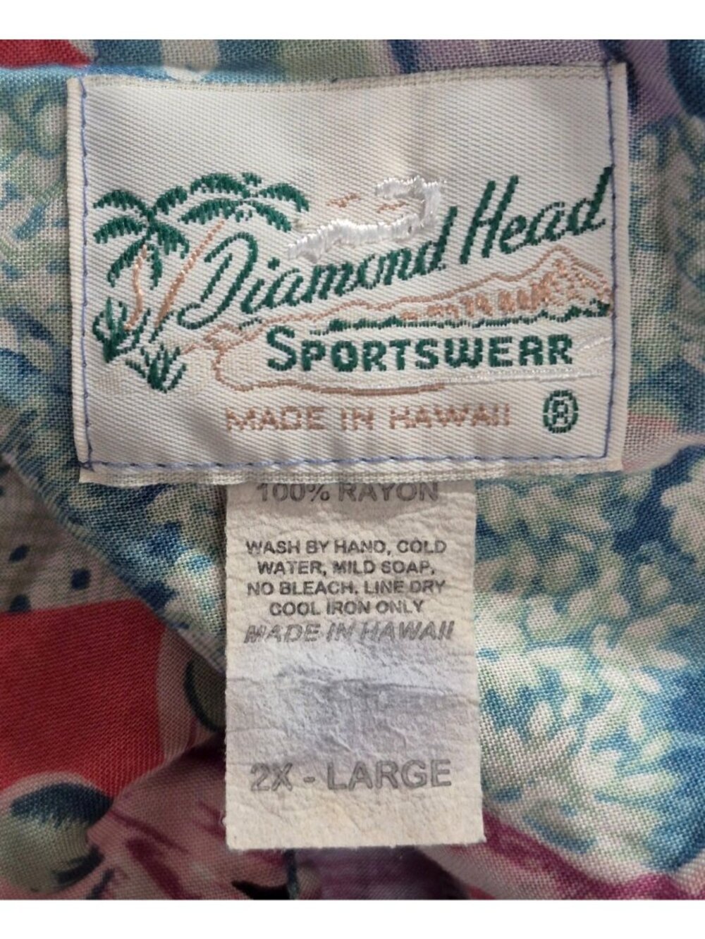 Diamond Head Eugene Savage Matson Hawaiian Aloha Shirt Spooner Kahala Avanti 2XL - Picture 7 of 8